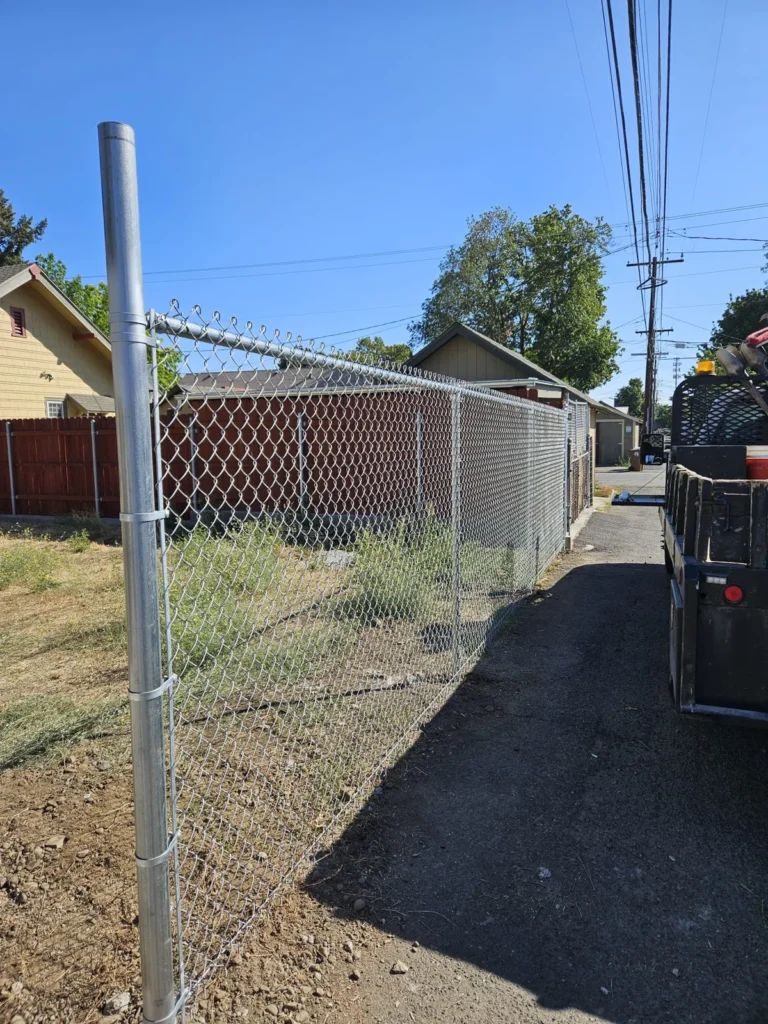 Chain link yard & vehicle access