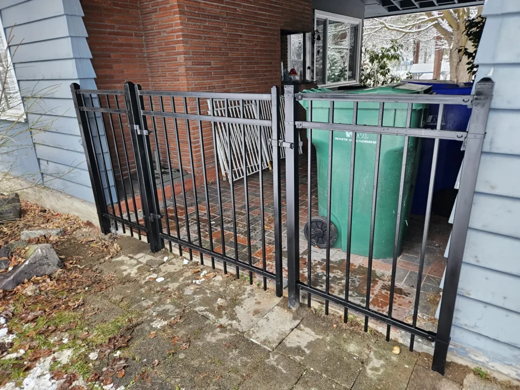 Iron side access gate