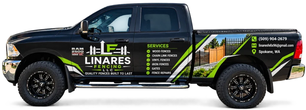 Camioneta de trabajo de Linares Fencing